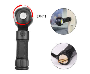 LED Work Flashlight Magnetic Light 9000 Lumen XM-L T6 With Battery