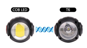 LED Work Flashlight Magnetic Light 9000 Lumen XM-L T6 With Battery