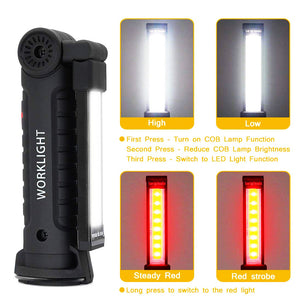 Rechargeable COB LED Work Light with Magnetic Base