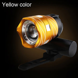 T6 LED Zoomable Bicycle Light USB Rechargeable Built-in Battery 16000LM