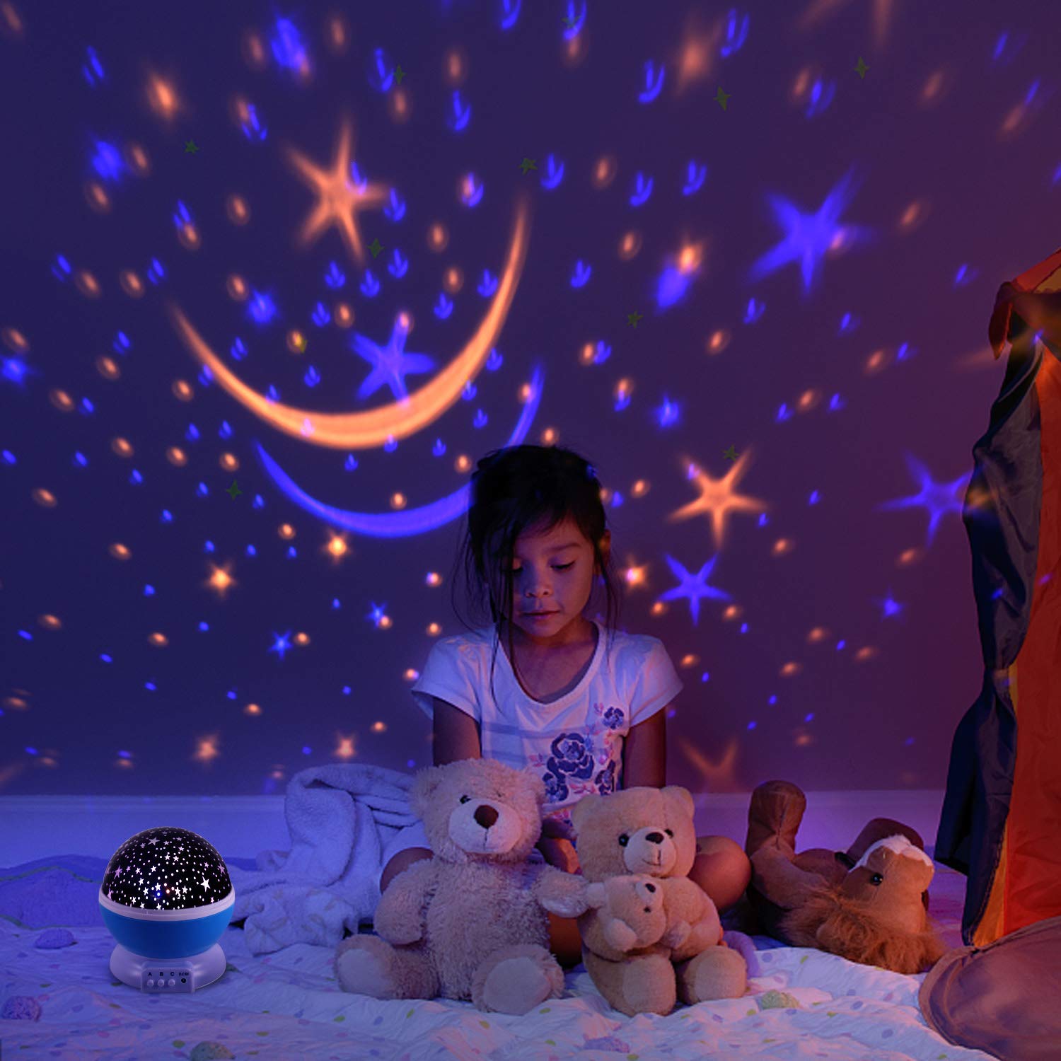 Starry Star Moon Sky Projector Night Lights Lamp