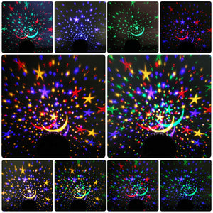 Starry Star Moon Sky Projector Night Lights Lamp