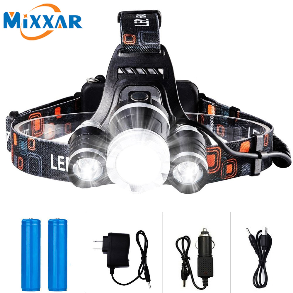 LED Headlamp Fishing Headlight with Rechargeable Batteries – mixxar
