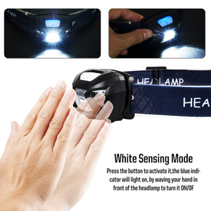 LED Headlight Motion Sensor Headlamp Rechargeable