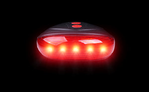 LED Bike Light 5 LED+ 2 Laser Tail Light Safety Warning Rear Light Lamp