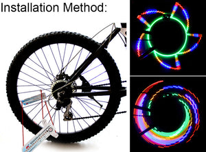 Colorful 32-Pattern Waterproof Bicycle Light Wheel Lights Cycling Accessories