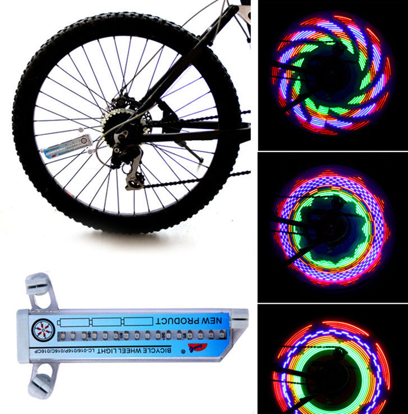 Colorful 32-Pattern Waterproof Bicycle Light Wheel Lights Cycling Accessories