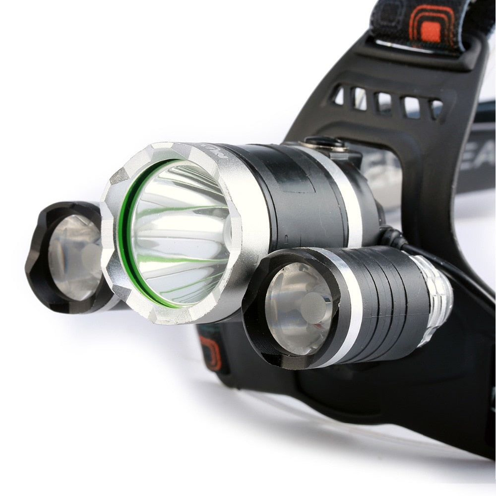LED Headlamp Fishing Headlight with Rechargeable Batteries
