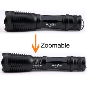 T6 led Tactical Flashlight 9000Lm Zoomable Torch For Hunting