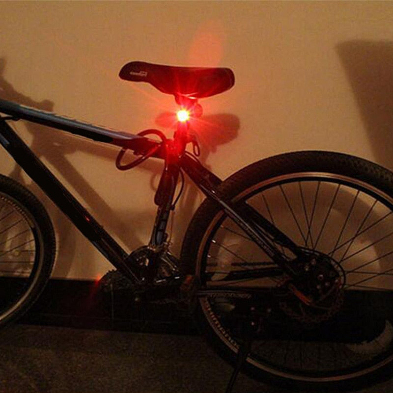 LED Waterproof Bike Tail Light Safety Warning Lamp Cycling Safety Caution Light