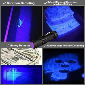 Zoomable Led UV Flashlight Marker Checker Detection