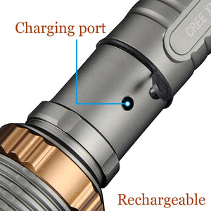 Mixxar T6 Self Defense 6000LM LED flashlight Rechargeable powerful