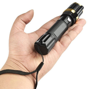 2 In 1 9000LM 3 Modes T6 LED Tactical Flashlight Zoomable