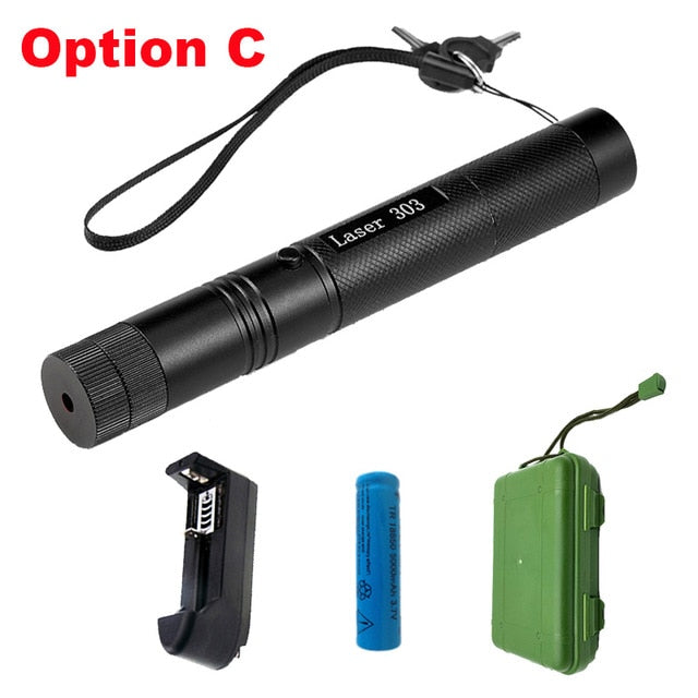 Military 532nm 5mw 303 Green Laser Flashlight For Hunting