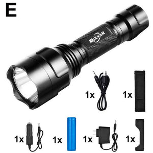 C8 Ultra-Bright Tactical Flashlight Water-Resistant LED Torch With 5 Light Modes For Camping Security Emergency Use